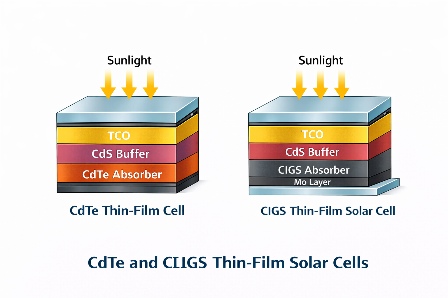 Thin-film CdTe and CIGS cell