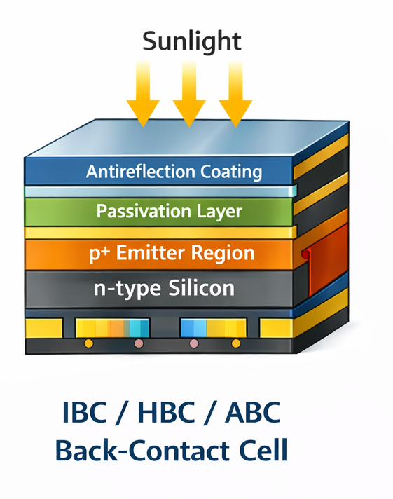 IBC/HBC/ABC Back-Contact cell